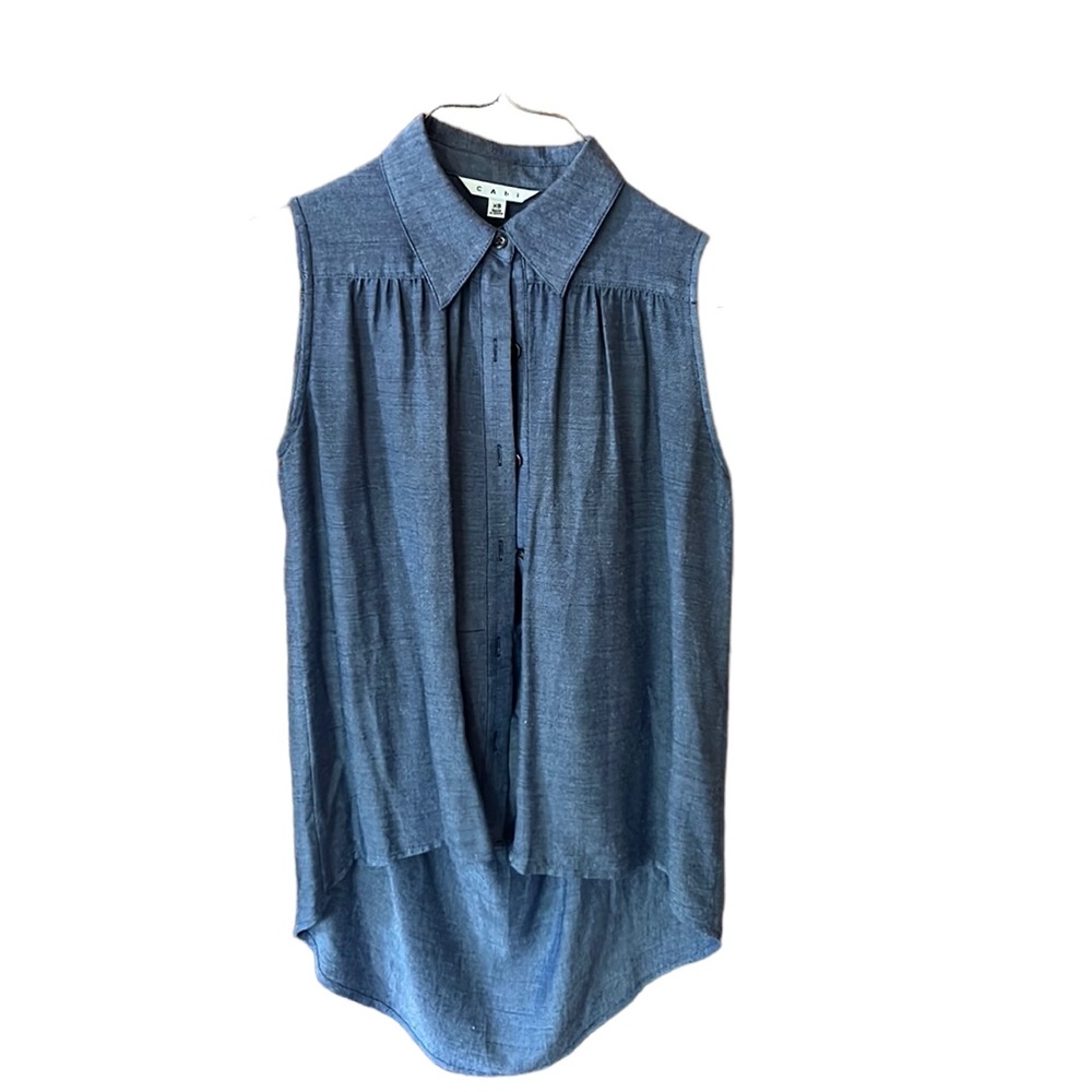 Cabi chambray tunic XS pit to pit 16in - Picture 1 of 4